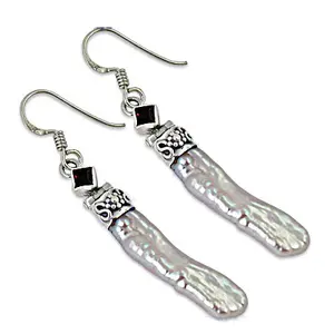 Pendientes de Plata de Ley 925 con Perlas de Agua Dulce y Granate para Mujer, Joyería Elegante - Product Image 2