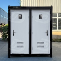 Baños Portátiles de Lujo para Exteriores con Inodoro y Ducha Integrados, Construcción con Panel Sándwich para Parques y Campamentos