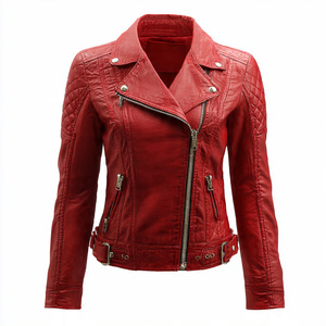 Chaqueta de moto de cuero de imitación para mujer, abrigo de cuero de imitación para mujer, ropa de moda para mujer, chaquetas de cuero de motorista cálidas para invierno - Product Image 3