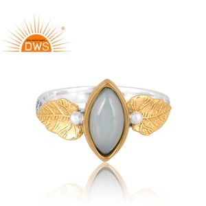 Design étonnant Bague en argent sterling 925 avec pierres précieuses en calcédoine naturelle Bijoux personnalisés pour femme Cadeau pour elle - Product Image 3