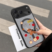 Coque de téléphone magnétique Cartoon3 à sublimation vierge pour iPhone 11 à 17 Pro Max, en TPU souple, motif floral blanc, unisexe