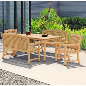 Ensemble de meubles de jardin, banc d'extérieur, fabriqué en Indonésie - Product Image 2
