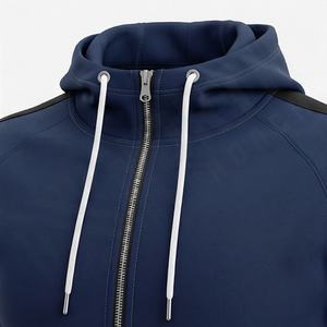 ชุดวอร์ม OEM เสื้อฮู้ดดี้ ชุดกีฬาผู้ชาย แบบสลิมฟิต สวมใส่สบาย ชุดออกกำลังกาย ขายส่ง ชุดสองชิ้นเรียบๆ รับสกรีนโลโก้ - Product Image 4