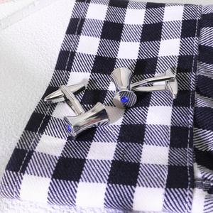 Boutons de manchette <span class=keywords><strong>pour</strong></span> hommes en acier inoxydable 304/316L avec zircon bleu, boutons de manchette <span class=keywords><strong>pour</strong></span> hommes, <span class=keywords><strong>pour</strong></span> mariage, affaires, formel, manches - Product Image 2