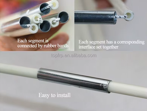 เสาเต็นท์ไฟเบอร์กลาสสำหรับตั้งแคมป์เสาค้ำเต็นท์ไฟเบอร์กลาสยืดหยุ่นป้องกันการกัดกร่อน - Product Image 5