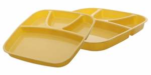 Assiettes de service en plastique carrées à 4 compartiments pour la restauration hôtelière et la vente en gros à domicile - Product Image 4