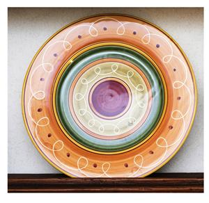 Assiettes et bols en céramique colorées Assiettes en céramique plaquées avec personnalisation Ustensiles de cuisine faits à la main finis brillants - Product Image 2