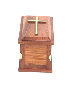 Wooden Urn <b>Box</b> <b>for</b> Male and Female Decorative Brass Crosss Funeral Wood Cremation <b>for</b> Adult <b>Ashes</b> Burial Handmade Urns - Product Image 6