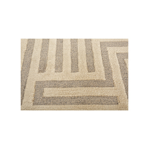 Aprezo Hand Knotted Acrylic <b>Rug</b> Beige & Brown Geometric & Abstract <b>Boho</b> Pattern for Home & Hallway Rectangle-Model Aiar-3015 - Product Image 3