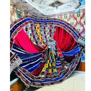 Kuchi afghani pakistani ชุดเดรสสำหรับ Eid สีทึบปักกระดุมผ้ากำมะหยี่แขนยาว