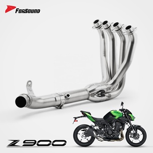Sistema de Escape para Motocicleta Forsound, <span class=keywords><strong>Precio</strong></span> de Fábrica al por Mayor, Acero Inoxidable, Tubo de Conexión Central y Delantero, Juego Completo para Kawasaki <span class=keywords><strong>Z900</strong></span> - Product Image 1