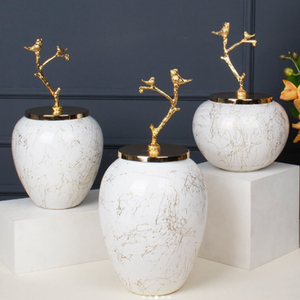 Vente en gros de pots à gingembre décoratifs en aluminium rond avec couvercles, conteneur de rangement de qualité supérieure, accessoire d'intérieur - Product Image 6