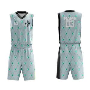 Nouveaux ensembles de basket-ball ATLANTIC avec logo personnalisé pour hommes sublimation haute qualité 100% polyester bon marché pour hommes - Product Image 4