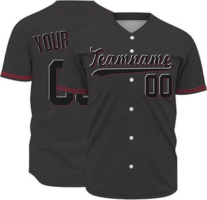 Camiseta de béisbol transpirable para hombres con costuras duraderas e impresión de logotipo de equipo personalizado para equipos profesionales - Product Image 3