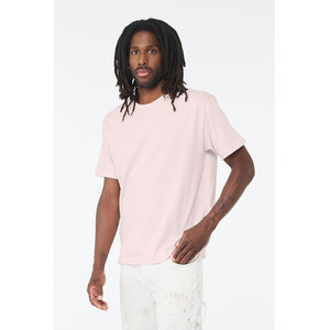 <b>Men's</b> Short Sleeve <b>T</b>-<b>Shirt</b> 6oz Heavy Cotton Soft Plain Blank Tee <b>Pink</b> Drop Shoulder Oversized Fitted Cotton Breathable Tee - Product Image 4