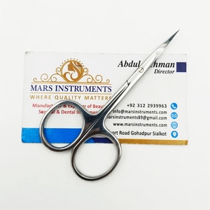 Ciseaux à cils incurvés Nail Art Durable en acier inoxydable vernis pointu lame tranchante ciseaux de manucure sourcils cils - Product Image 4