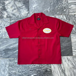 Costume deux pièces pour homme en coton lourd rouge, coupe classique, chemise personnalisée, manches longues, tissu sergé extensible, respirant, séchage rapide, style vintage - Product Image 2