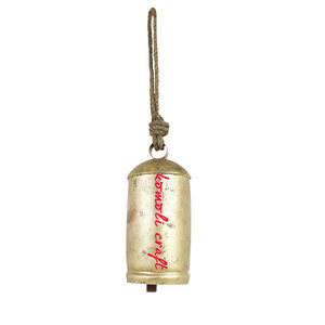 Handcrafted Antique Brass Hanging Iron <b>Bell</b> with Jute Rope Rustic Wind <b>Chime</b> - Product Image 1