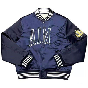 Veste en satin pour homme, veste bomber légère et brillante, manches longues, décontractée, fermeture éclair, vêtements d'extérieur, streetwear, veste tendance - Product Image 6