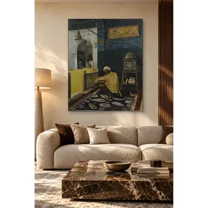 Fida Osman Hamdi Bey Hodja lisant le Coran dans une mosquée, impression sur toile - Product Image 4