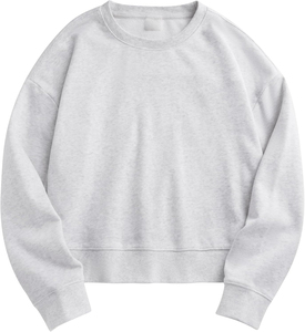 2025 tendance recadrée femmes sweat à capuche 100% coton éponge polaire hiver avant Logo surdimensionné à manches longues - Product Image 6