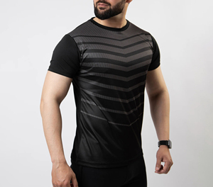 Camiseta de sublimación con estampado personalizado para hombre, material de secado rápido de poliéster transpirable, ropa deportiva, camiseta de entrenamiento, ropa de gimnasio - Product Image 2