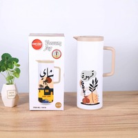 VF40 Varios colores Estilo Recarga de vidrio Cuerpo de plástico Jarra de agua Botella Termo de té Cafetera árabe