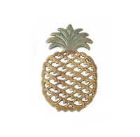 Cast Trivet Decorative Rustproof Gold Premium Pineapple Lovely Serving <strong>Pads</strong> Table Serving Kitchen Counter <strong>Top</strong> Or Dinning Decor