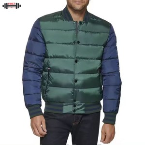 Veste matelassée pour homme en toile de haute qualité, impression personnalisée, respirante, antibactérienne, col montant, poche avant, hiver, service OEM - Product Image 1