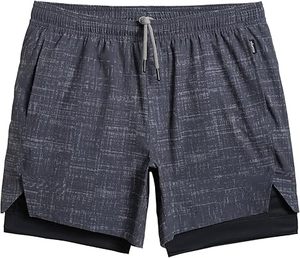 Shorts de sport écologiques pour hommes 2023, motif uni, avec short de compression intégré, style décontracté - Product Image 5