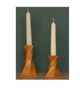 Ensemble de 2 bougeoirs en bois de haute qualité Décoration unique de la maison pour tous les styles Durable et facile à nettoyer - Product Image 3