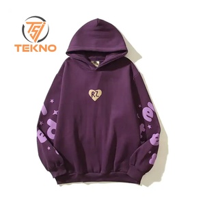 Sweats à capuche unisexes à impression bouffante de qualité supérieure poids léger taux bon marché entièrement personnalisés anti-rides sweats à capuche pour hommes - Product Image 1