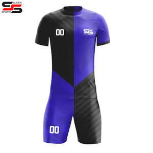 2025 nouveau meilleur prix maillot de football équipe et joueur hommes vêtements de sport adulte jouant au football uniforme ensemble personnalisé noir jaune Sublimation - Product Image 5