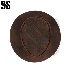 Sombrero de Vaquero de Cuero Casual para Hombre, Ajustable, de Alta Calidad, para Montar a Caballo, con Colores Personalizados y Servicio OEM - Product Image 5