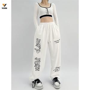 กางเกงขาบานเอวสูงสำหรับผู้หญิงกางเกงเลกกิ้งเอวสูงแบบลำลองสำหรับฟิตเนสเล่นกีฬาปรับแต่งได้ตาม2024 - Product Image 5