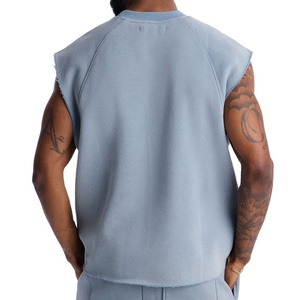 Oversized Plus Size Bodybuilding <b>Stringer</b> Loose Design Custom Unisex Fashionable Casual Wear High Street Round Neck Tank Top - Product Image 3