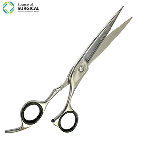 Barber Hair Cutting Razor Scissors New Style Right <b>Ring</b> Angled Stainless Steel Blades <b>Ceramic</b> Handle 26 Teeth - Product Image 2