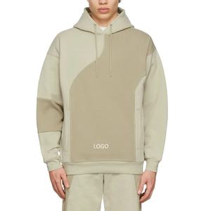 Capucha de manga larga con cordón para hombre, superventas, ropa de calle de calidad superior, bloque de color, Patchwork, logotipo personalizado, estampado de gran tamaño - Product Image 1