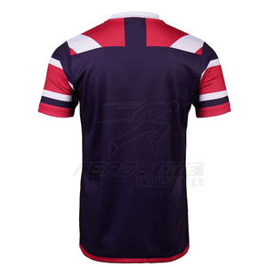 Maillot de rugby junior avec couleurs scolaires et panneaux respirants pour mouvement actif Maillot de rugby coupe ajustée - Product Image 4