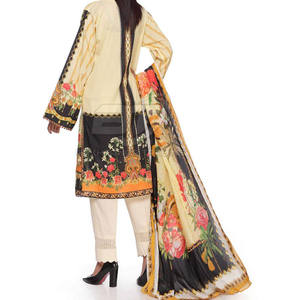 Traje Casual Pakistaní de 3 Piezas con Dupatta Estampada Digital para Mujer, Calidad Premium Personalizada - Product Image 4