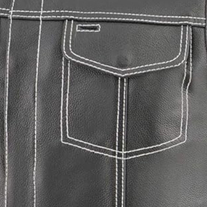 Gilet décontracté en cuir PU matelassé sans manches pour femmes avec fermeture à glissière sur le devant prix de gros haut chaud pour les saisons d'été et d'hiver - Product Image 5