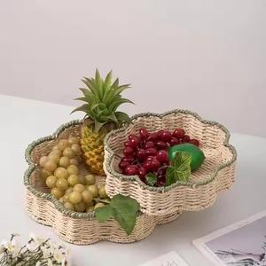 Elegantes cestas de almacenamiento de vieiras sostenibles hechas de papel natural en Vietnam Elegancia y asequibilidad - Product Image 2