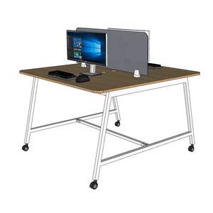 FOS Contemporary Design Mobile Cluster <b>Table</b> 120x120cm Plywood Top with Iron Legs FOS <b>Table</b> System FOS006 - Product Image 4
