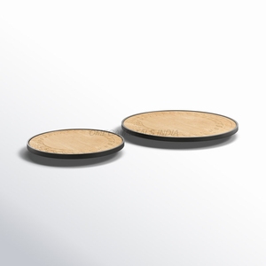 Plateau en bois d'acacia fait main excellente qualité couleur brun foncé forme ovale élégante finition lisse utilisation quotidienne - Product Image 2