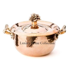 Cazuela de mesa de Color Rosa cobre, calentador de alimentos, plato martillado, utensilios de cocina, utensilios de cocina para Hotel - Product Image 5