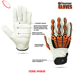 Robuste Top Cuir TPR Anti Impact Champ Pétrolier Construction Industrielle Meilleurs Gants De Travail De Sécurité Gants En Cuir - Product Image 2