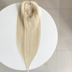 Topper de Cabello Natural Fácil de Usar, Base Mono 3x5.5 con Clips para Mujeres con Pérdida de Cabello, Cabello Humano Europeo Sin Procesar - Product Image 3