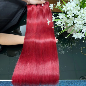 Trame de cheveux roux Extensions de cheveux raides naturels non traités Tissage de cheveux humains de haute qualité - Product Image 1