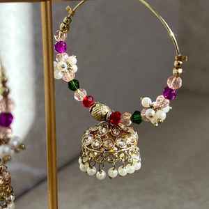 AA IMPEX High Quality Gold Plated Ethnic <b>Stud</b> <b>Earrings</b> Indian Wedding Party Jewelry with Zircon Custom Colors for Gifts - Product Image 6