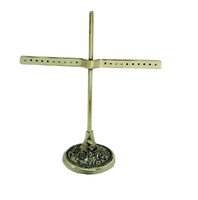 Porte-bijoux en laiton de qualité supérieure porte-bijoux double en forme d'arbre avec base en laiton massif attirer organisateur d'accessoires meilleur prix